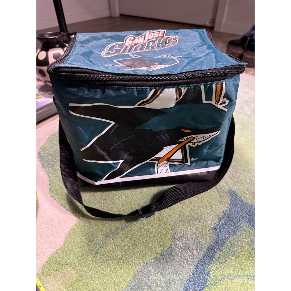 San Jose Sharks NHL Forever Collectibles Insulated Lunch Bag Teal Black Logo